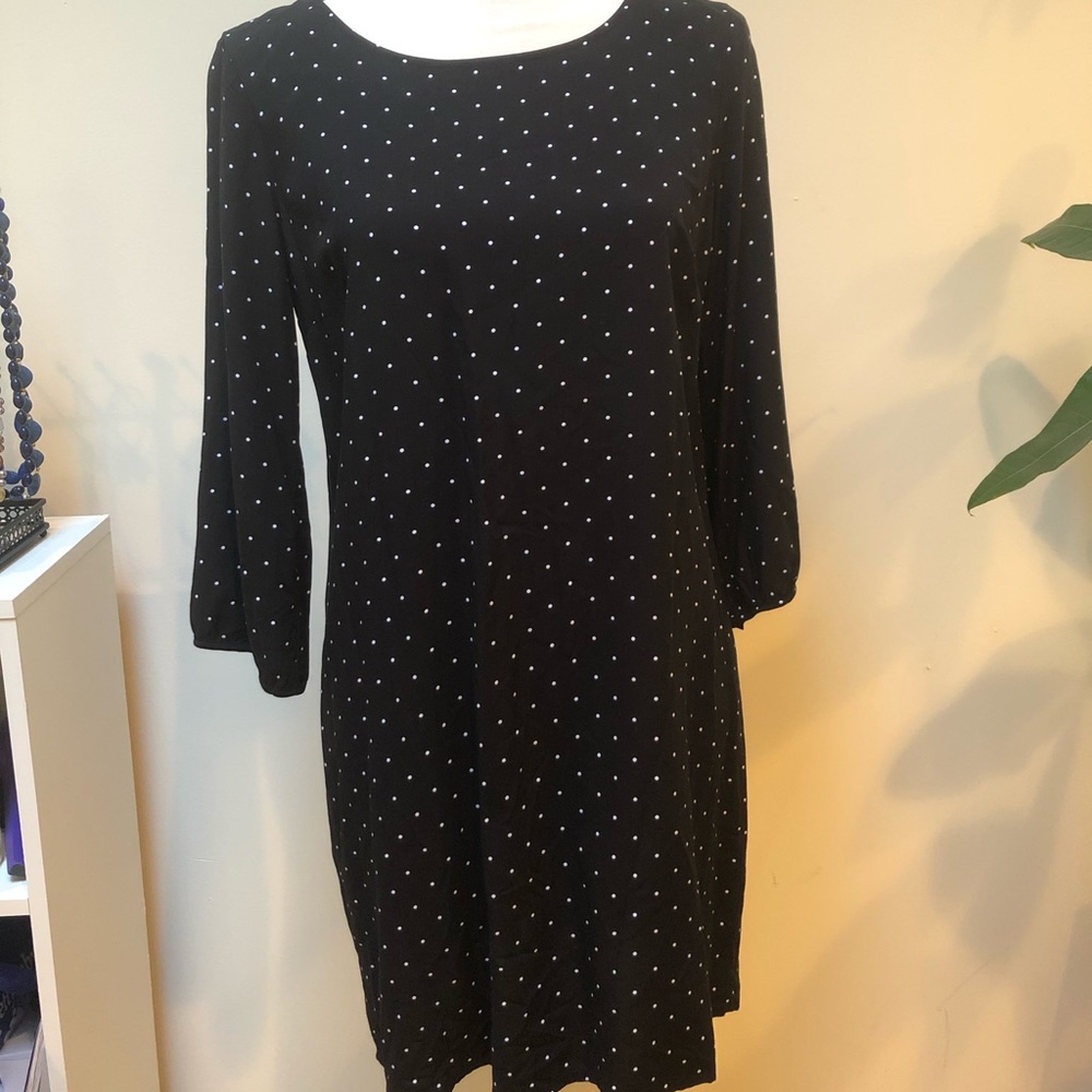 Black and white polka dot dress
